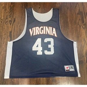 Virginia Cavaliers Basketball Practice Jersey Adult Blue White Reversible L XL